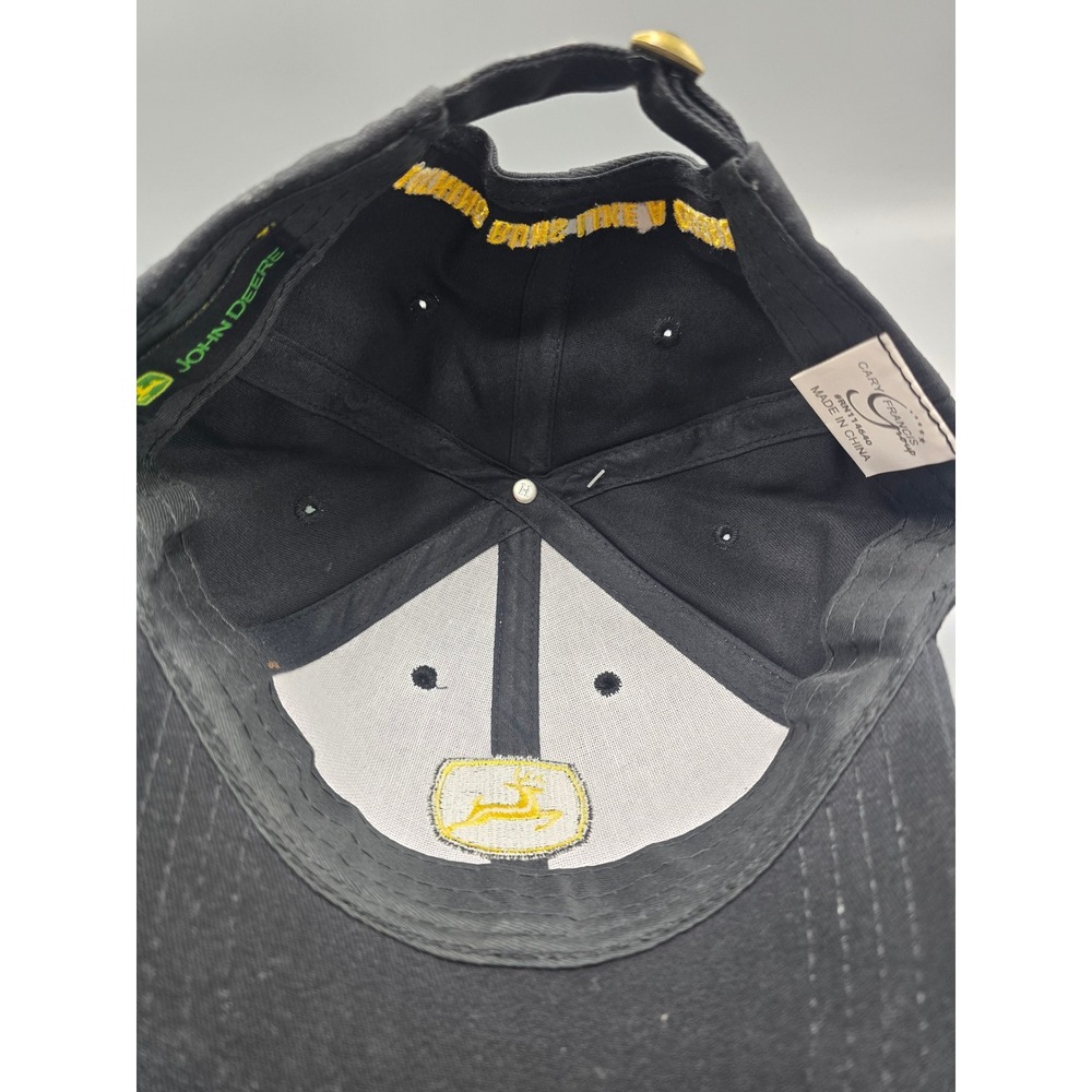 John Deere Baseball Cap Bundle Green and Black Embroidered Logo Hats 2 Pack - Picture 12 of 14